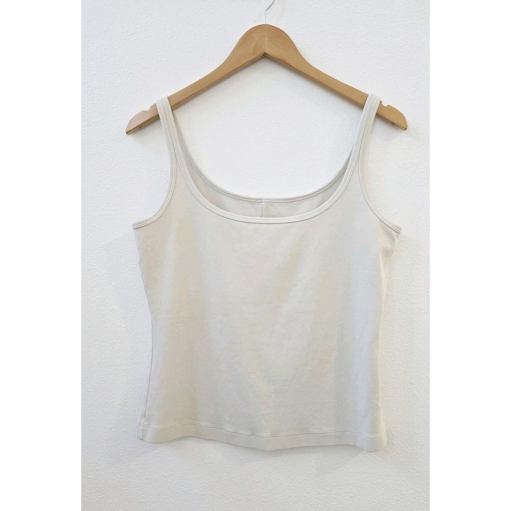 Lululemon Slim-Fit Stretch Cotton Tank Top Women's Size Medium Bone